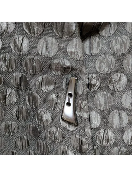 IC By Connie K Jacket Womens Large Black Textured Circle Made In USA Size L - Picture 5 of 7